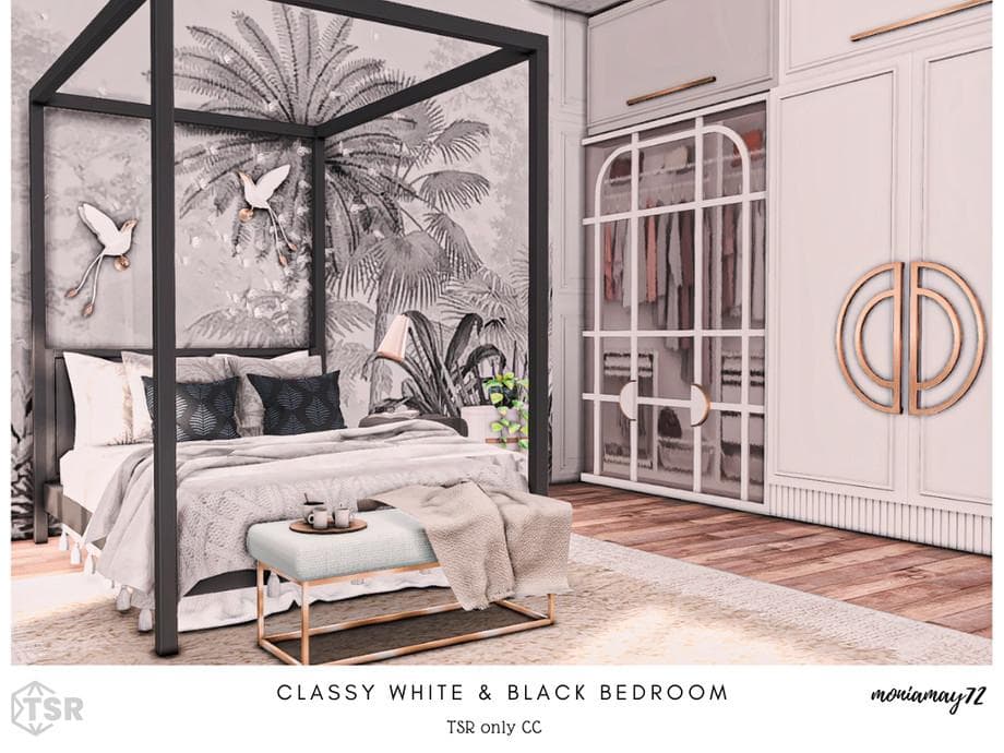 Галерея мода Спальная комната Classy White and Black СС (лот) #1